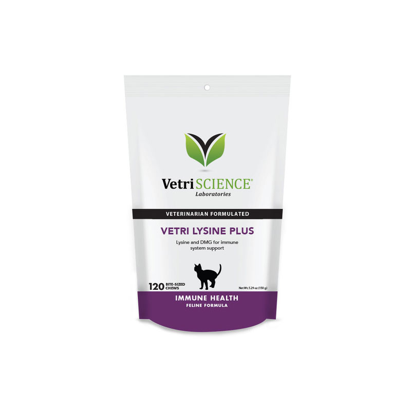 VetriScience Vetri Lysine Plus Bite Sized Chews For Cats 120ct