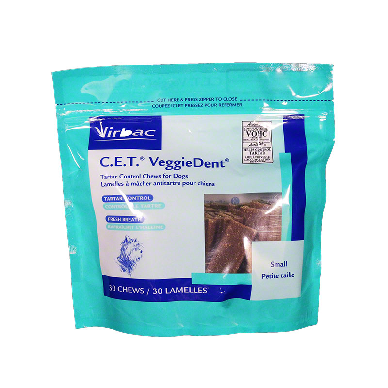 Virbac CET VeggieDent Tartar Control Chews, Small Dogs - Pack of 3