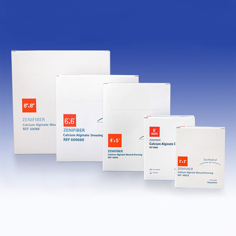 ZeniMedical ZeniFiber Calcium Alginate Wound Dressing 4x4 inch Box of 10