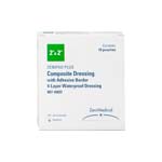 ZeniMedical ZeniPad Plus Composite Dressing 2x2 inch with 1x1 inch Pad Box of 10 thumbnail